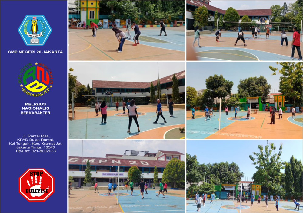 Ekskul Voli SMPN 20 Jakarta Asah Teknik Dasar dan Kebersamaan di Semester Ganjil