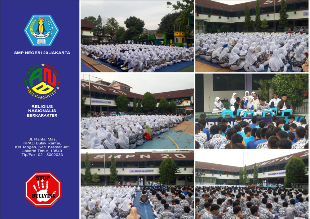 SMPN 20 Jakarta Gelar Kegiatan Rohis Bersama di Lapangan Sekolah Pekan Pertama Semester Genap T.P 20