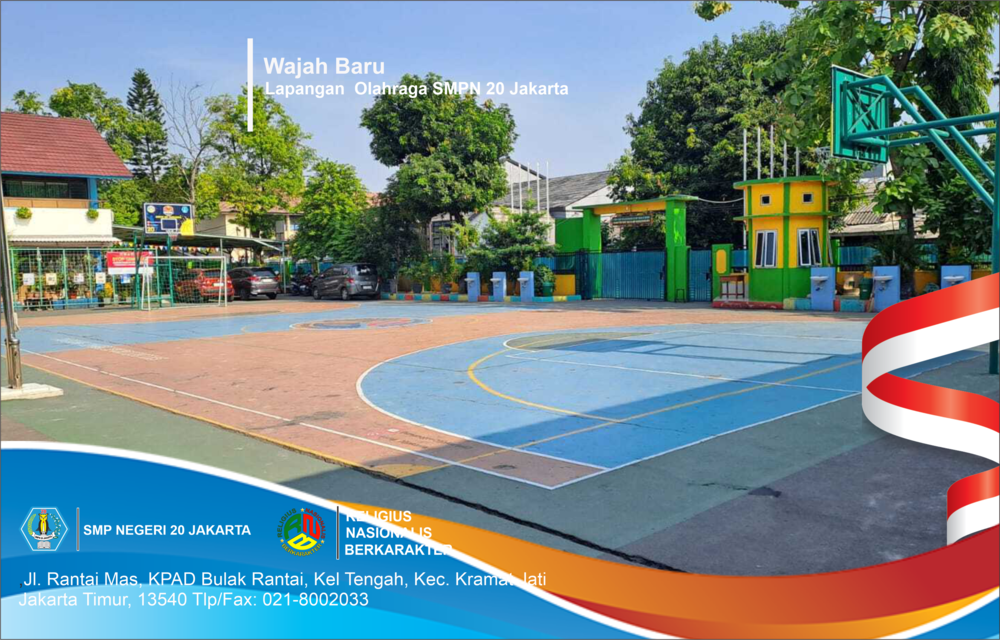 Wajah Baru Lapangan olahraga SMPN 20 Jakarta
