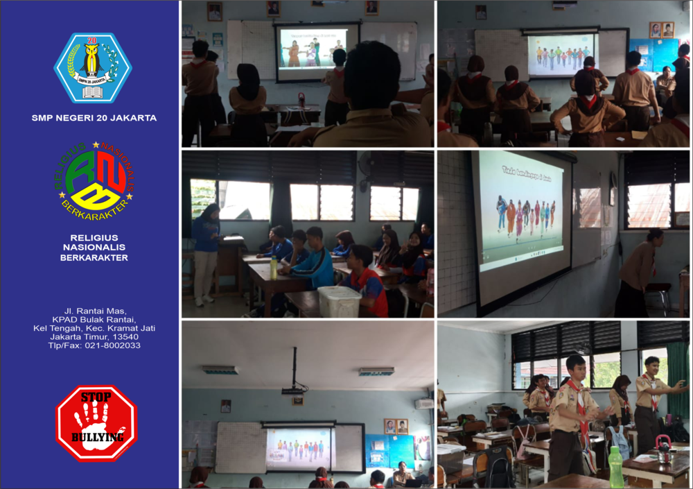 Kegiatan rabu pagi Kelas 8 dan 9: Pembinaan Wali Kelas, Pendaftaran Calon Duta Lingkungan, dan Senam