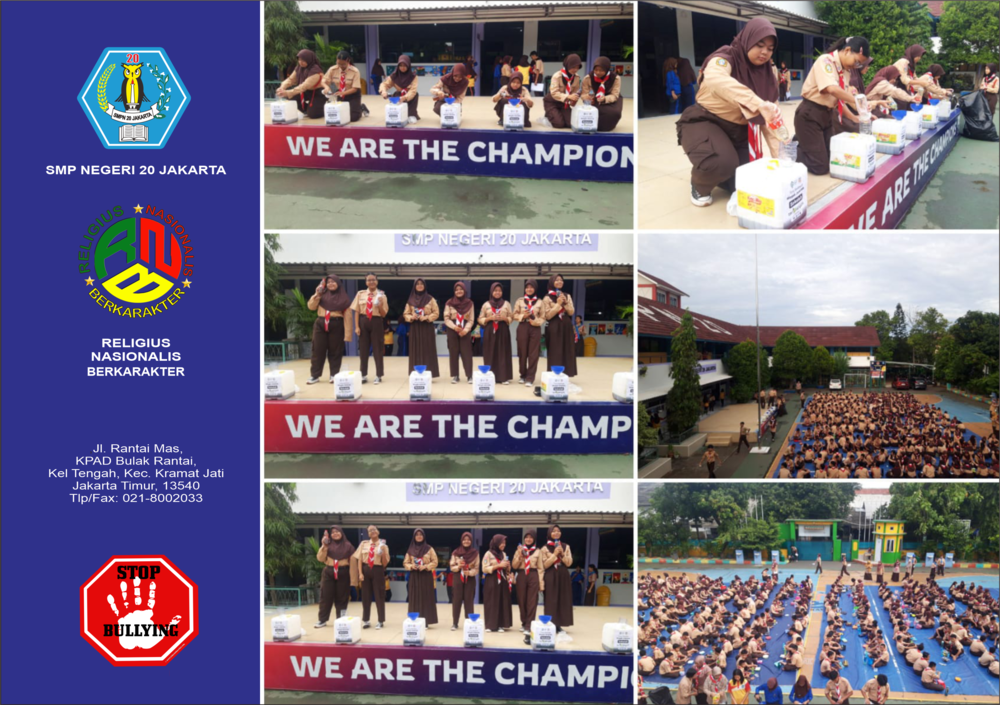 SMPN 20 Jakarta kembali menggelar kegiatan Sedekah Minyak Jelantah program sekolah tersenyum