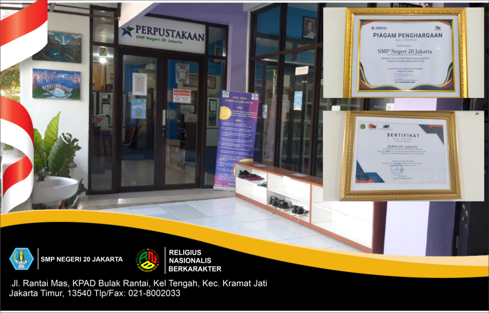 Perpustakaan Modern SMPN 20 Jakarta: Simpan Ratusan Buku dan Karya Digital, Raih Penghargaan Provins